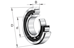 Цилиндрический роликоподшипник NU2206-E-XL-TVP2