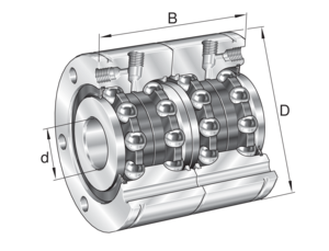 Упорно-радиальный шарикоподшипник ZKLF2575-2RS-2AP-XL