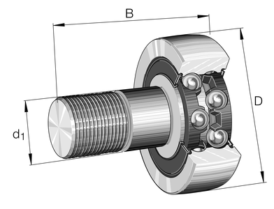 Направляющий ролик с цапфой KR5204-2RS