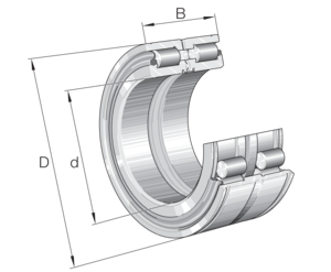 Цилиндрический роликоподшипник SL04180-D-PP-C3-GA22