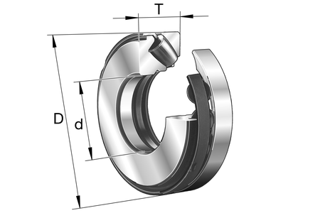 Упорно-радиальный сферический роликоподшипник 29428-E1-XL-N1